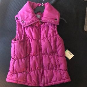 Laura Scott Fuchsia puffer vest